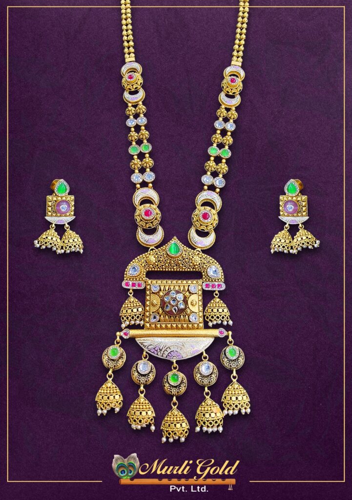 Shahi meena haar with earrings
