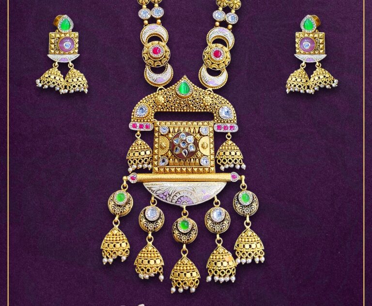 Shahi meena haar with earrings