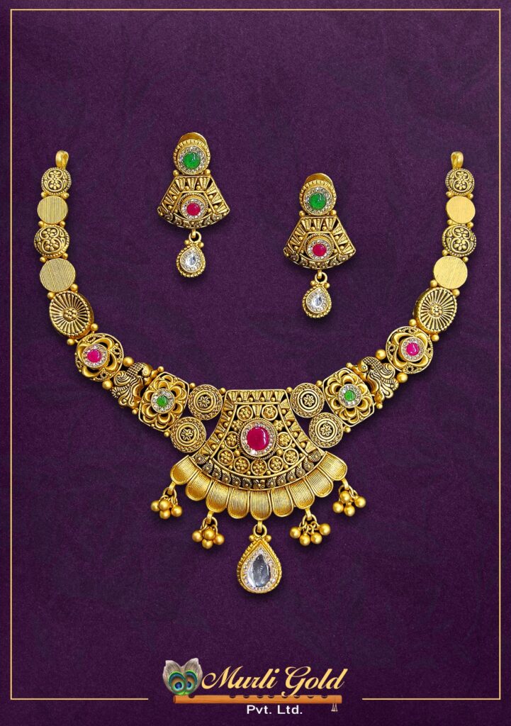 Kundan Gold Set and earring 22 carat gold