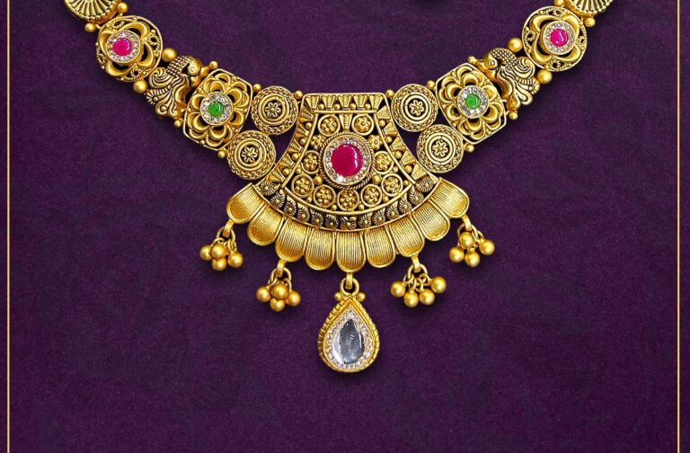 Kundan Gold Set with earring 22 carat gold