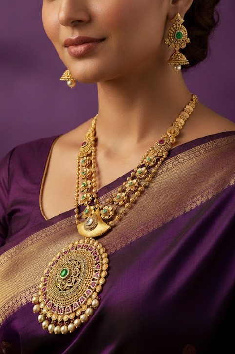gold neck set by murli gold